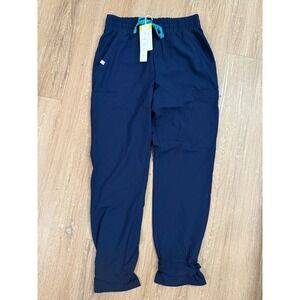 FIGS Saumer High Waisted Fionlite Petite Jogger Scrub Pants Navy XS ‎ NWT